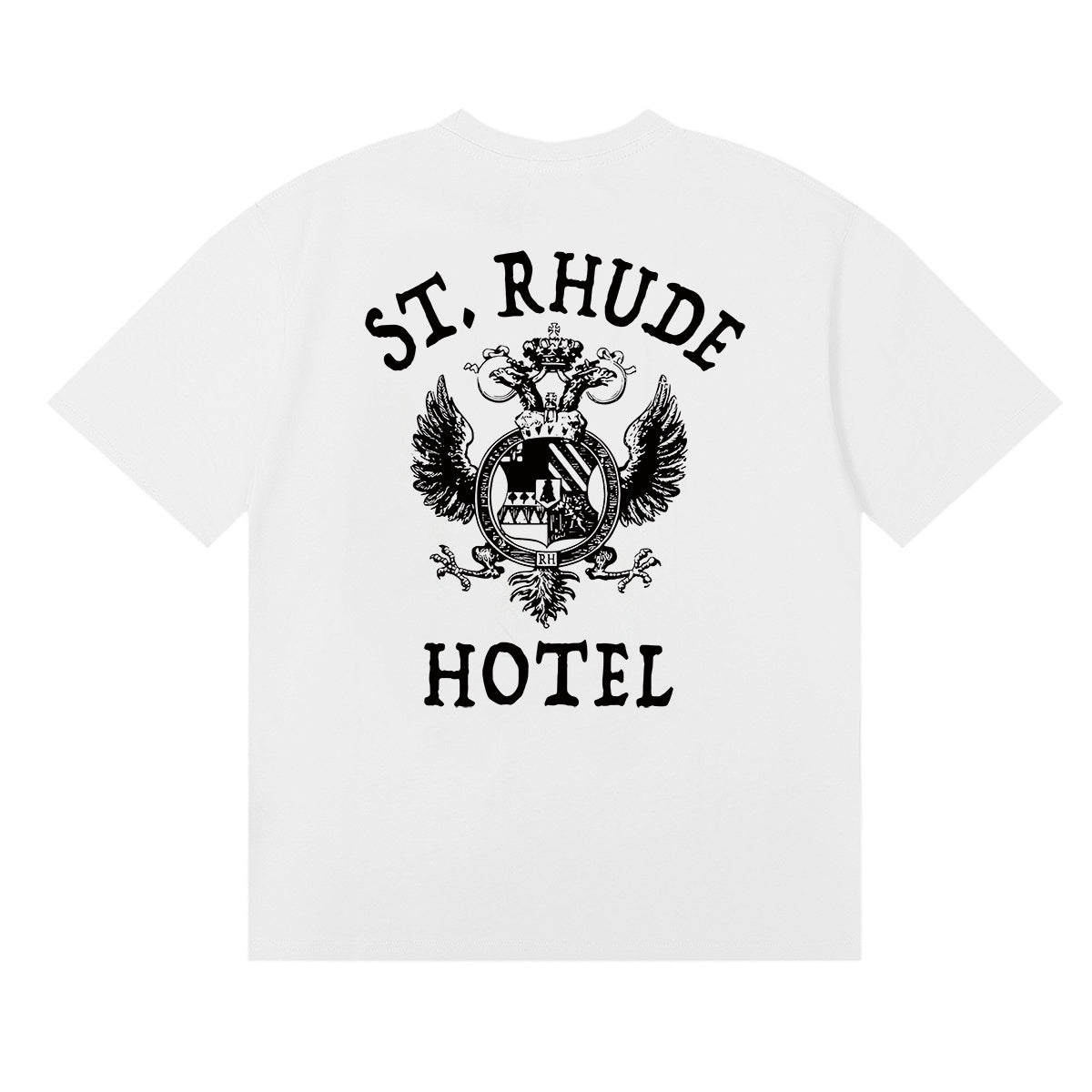 Rhude T-shirts Totem Simple Printing Cotton Casual Short Sleeve Men and Women