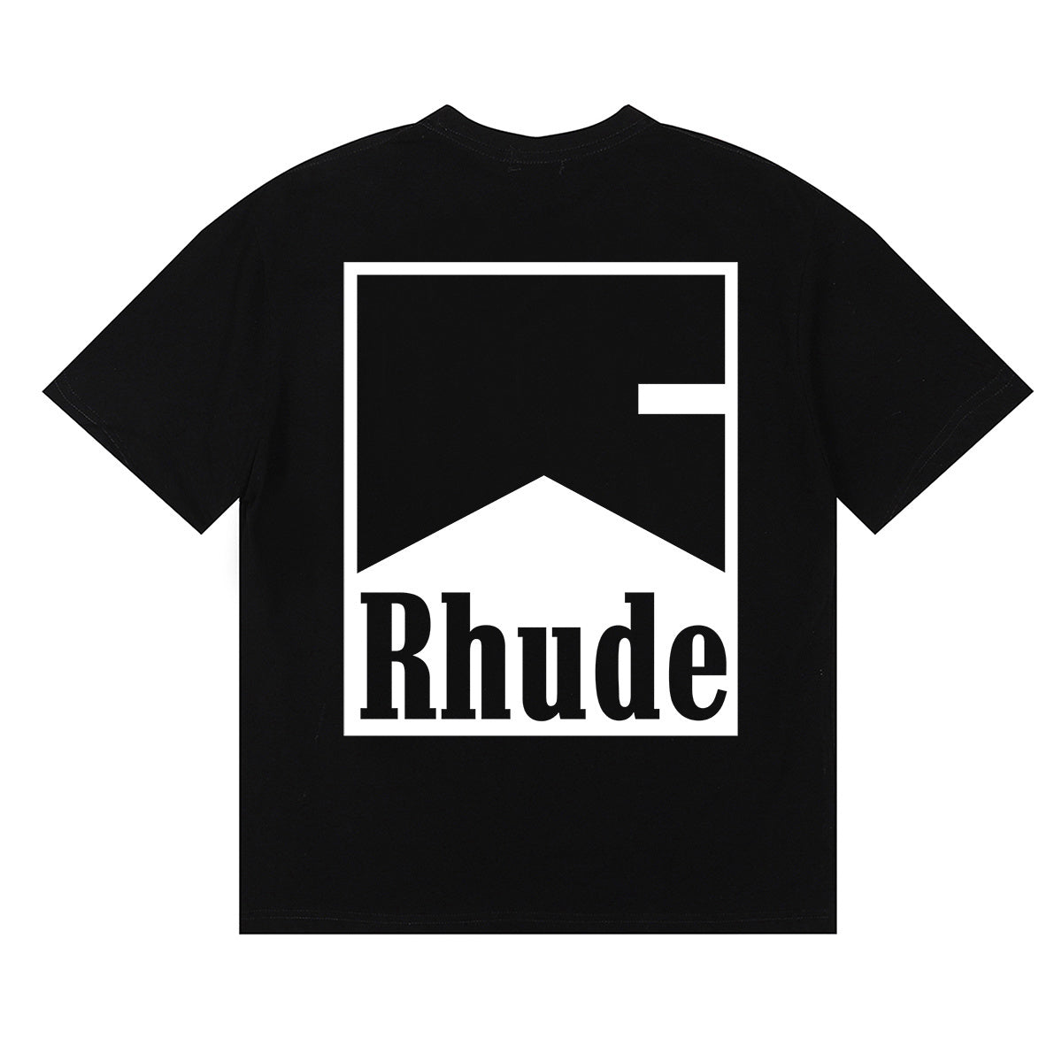 Rhude T-shirts Printed Cotton Crew Neck Short Sleeve Men and Women