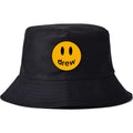 Drew House Justin Bieber Hat Bucket Hat Fishing Cap Cotton Print Fisherman Hat Smiley Face Printing Summer Casual