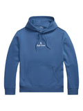 RALPH LAUREN Logo Double-Knit Hoodie Blue
