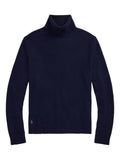 RALPH LAUREN Wool-Cotton Roll Neck Jumper Hunter Navy