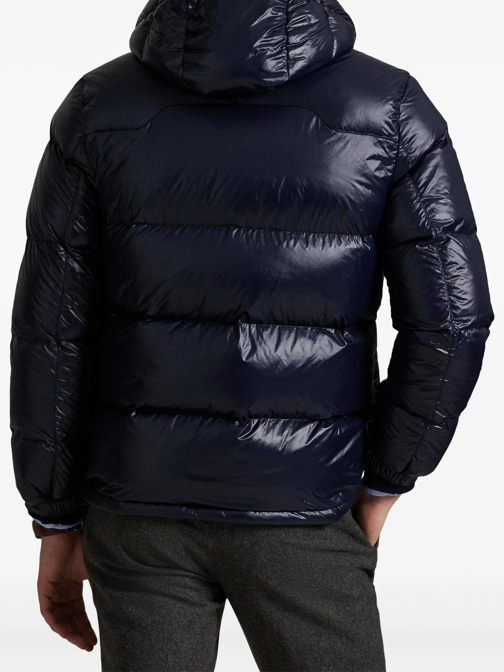 RALPH LAUREN Gorham Hooded Puffer Jacket Shiny Navy
