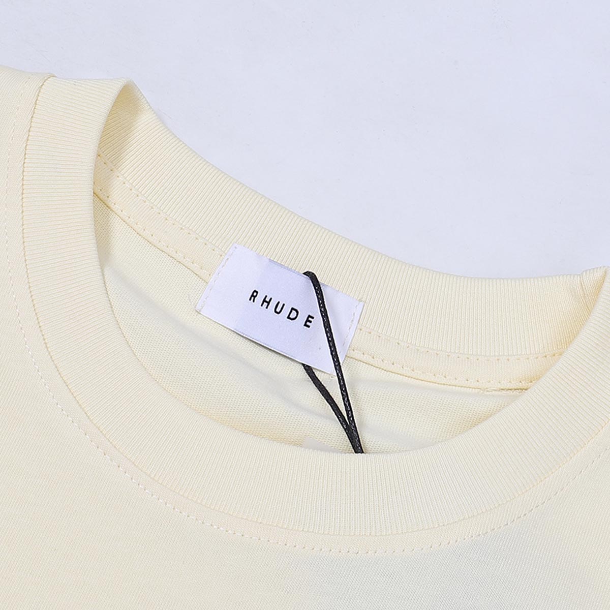 Rhude T-shirts Sturgeon Caviar Printed Cotton Short Sleeves Men and Women