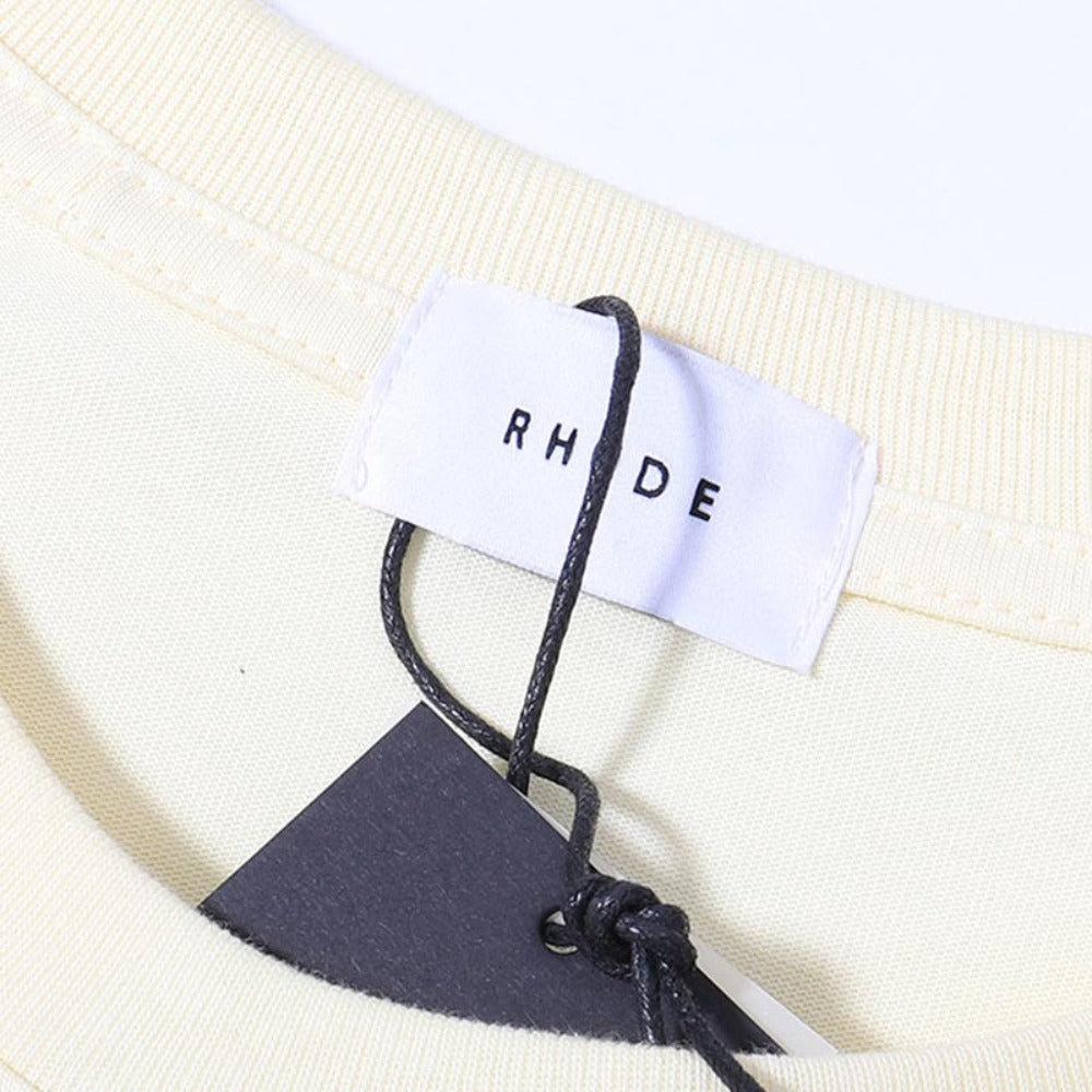 Rhude T-shirts Printed Cotton Loose Short Sleeves Men and Women