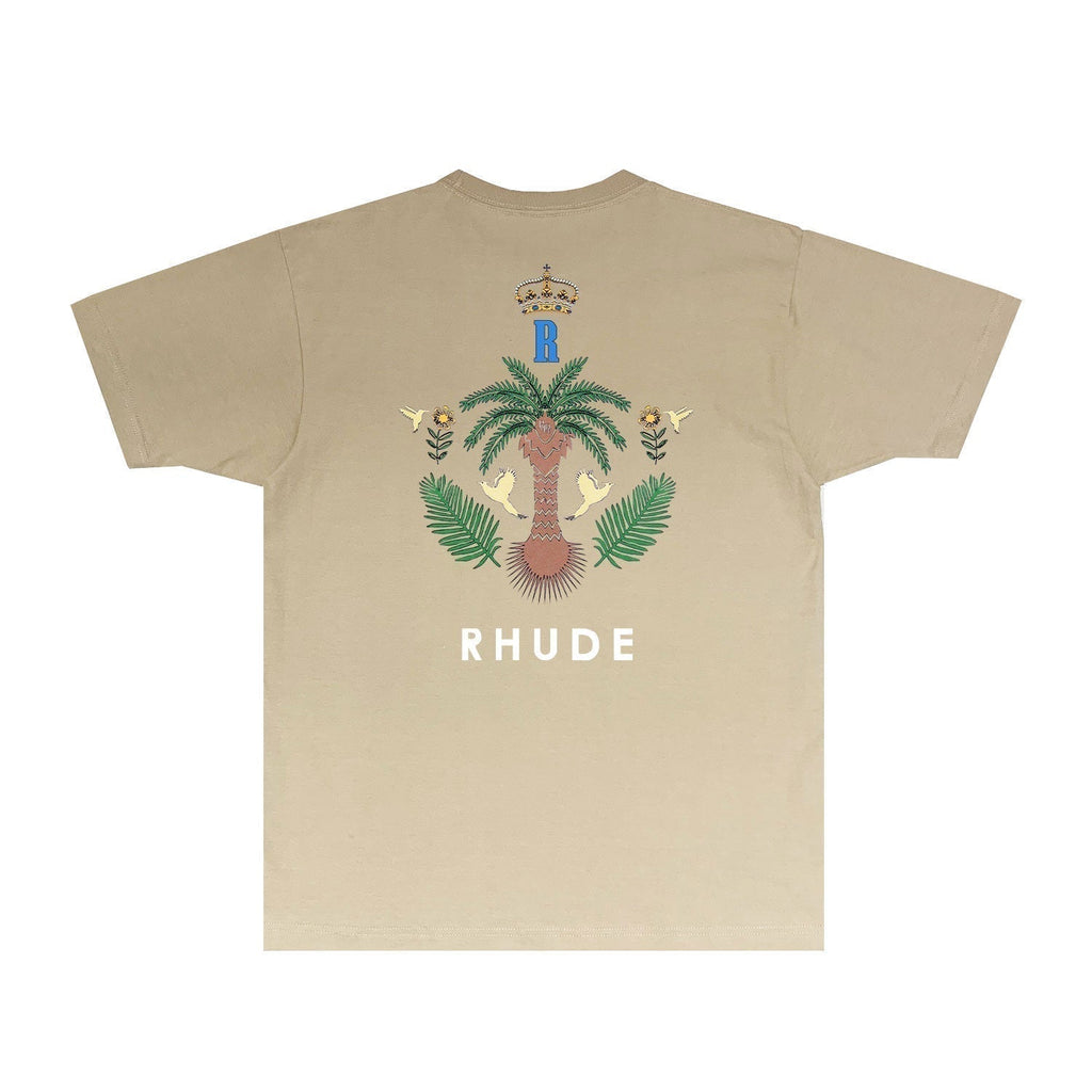 Rhude T-shirts Printed Trendy Pure Cotton