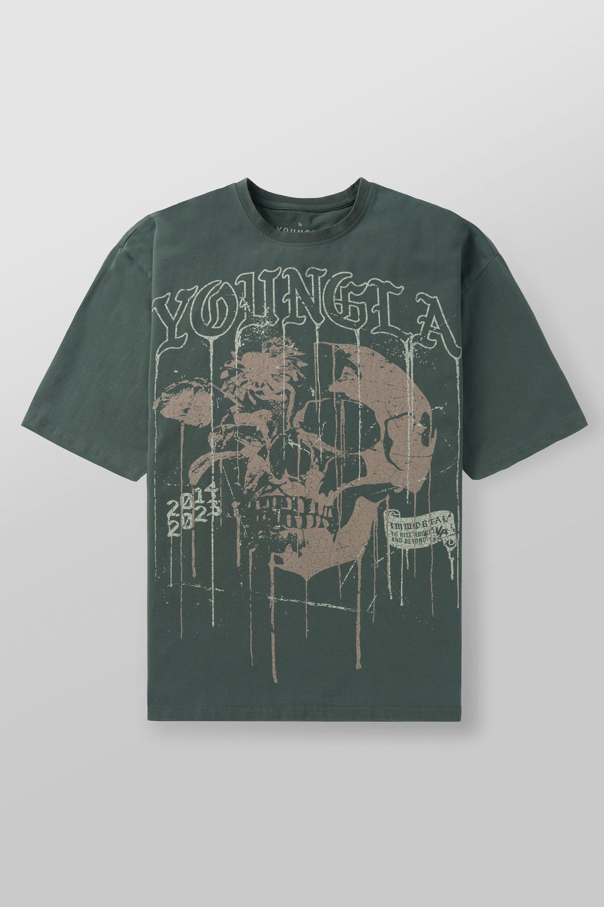 4116 - Floral Skull Tees