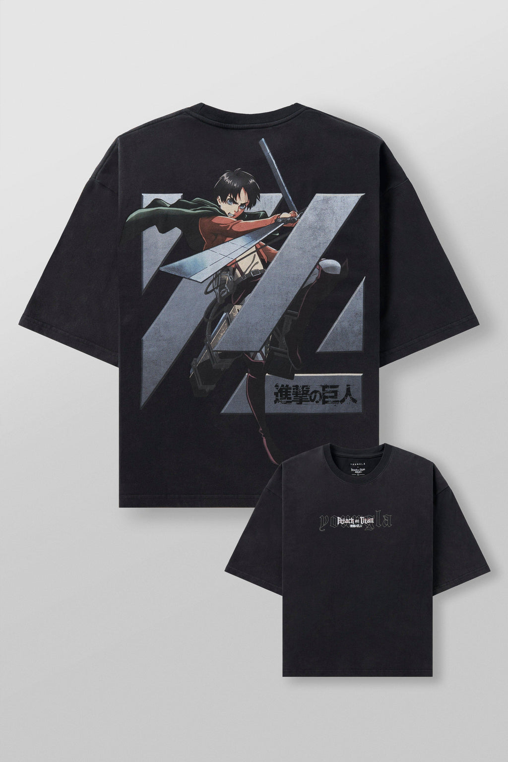 4186 - AOT?  x YLA Cropped Tees