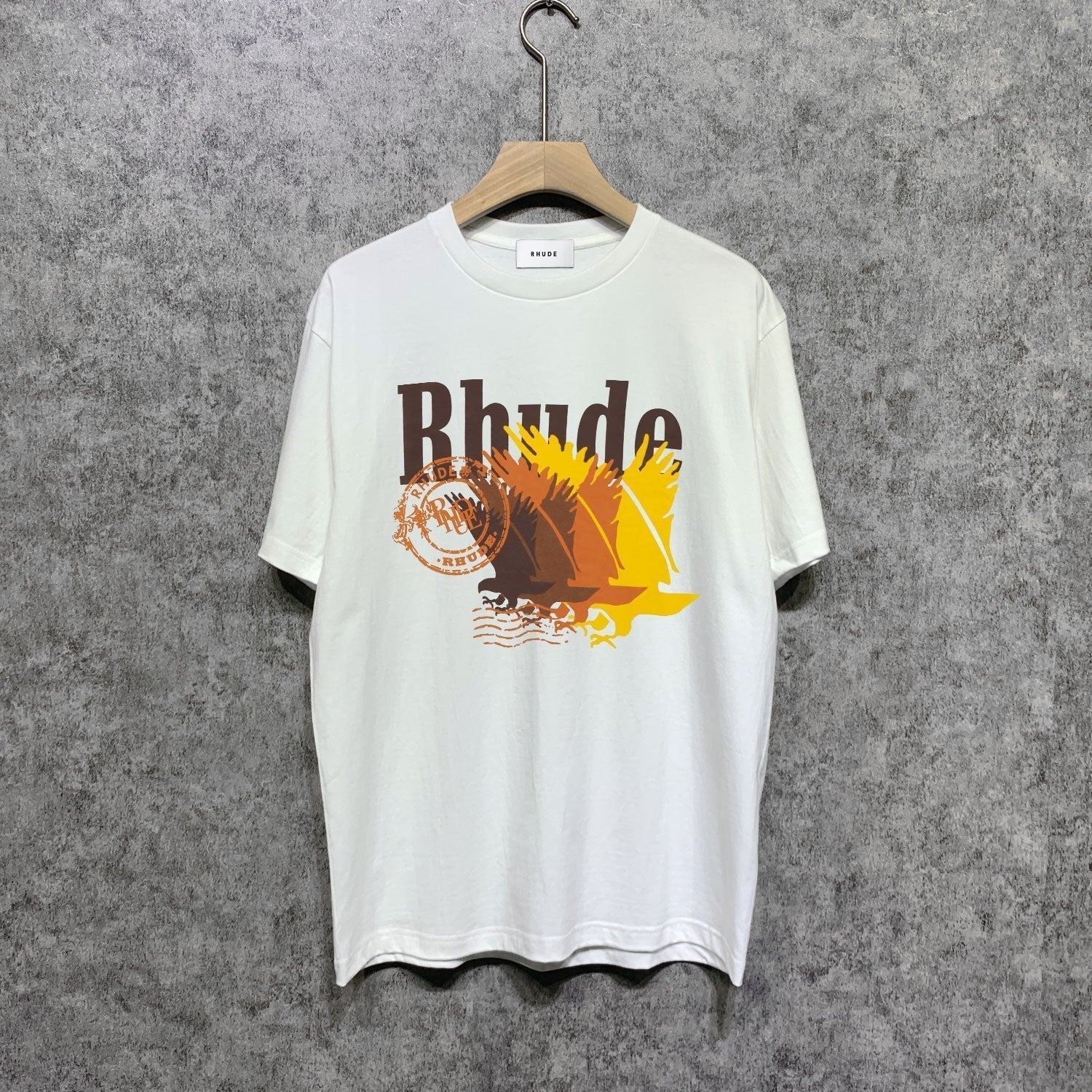 Rhude T-shirts Printed Trendy Pure Cotton