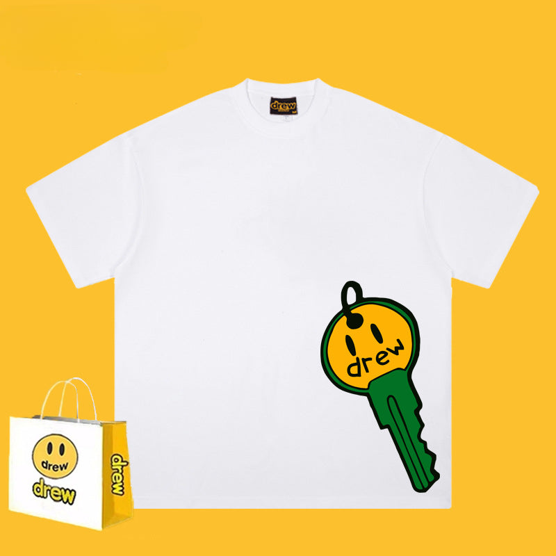 Drew T-shirts Key Smiley Face Printing