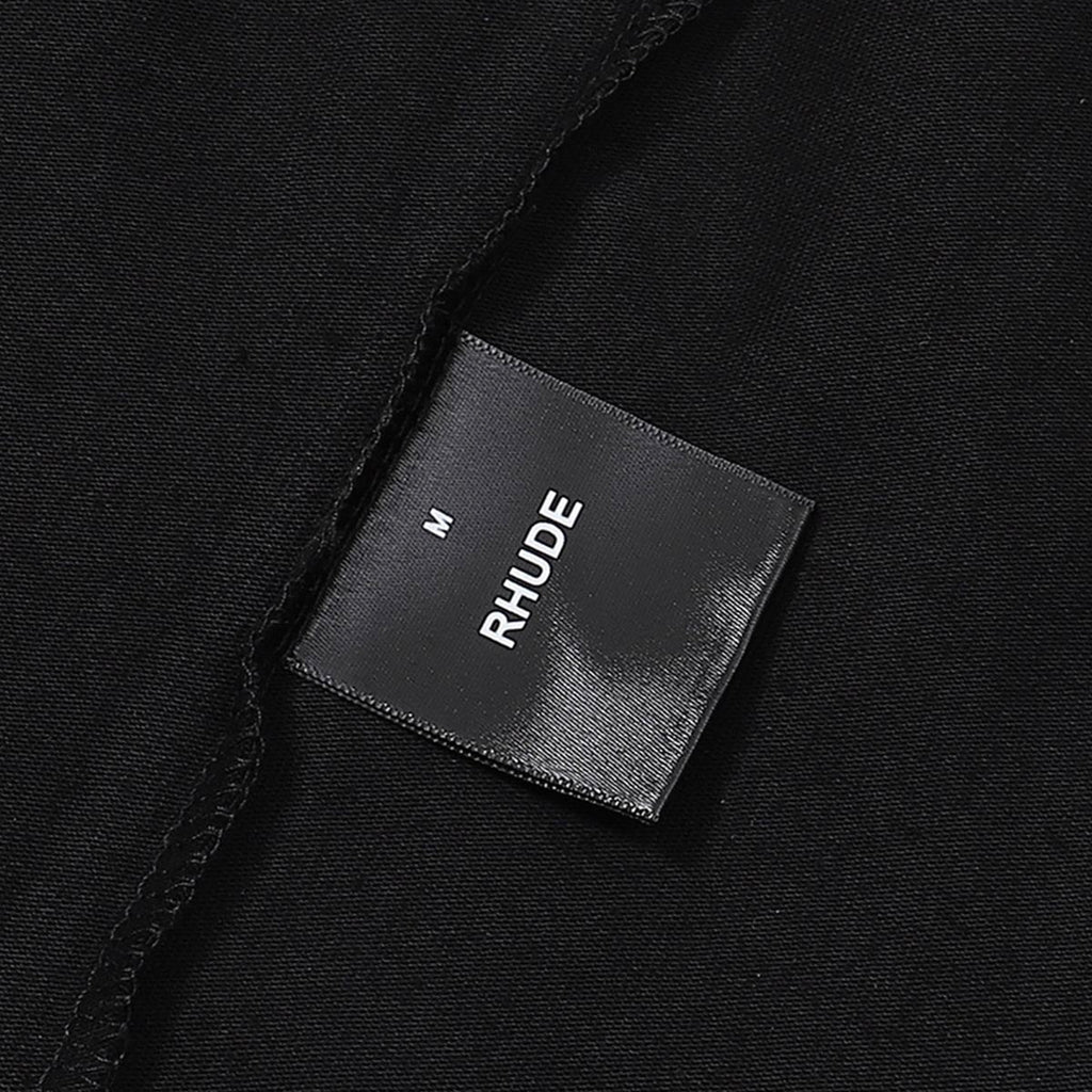 Rhude T-shirts Racing Tire Change Scene Printed Cotton Casual Short Sleeves Men and Women