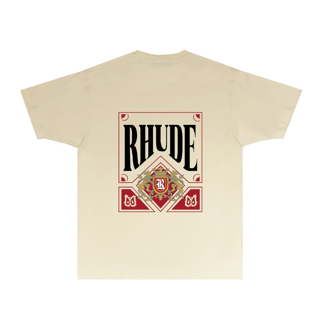 Rhude T-shirts Printed Trendy Pure Cotton