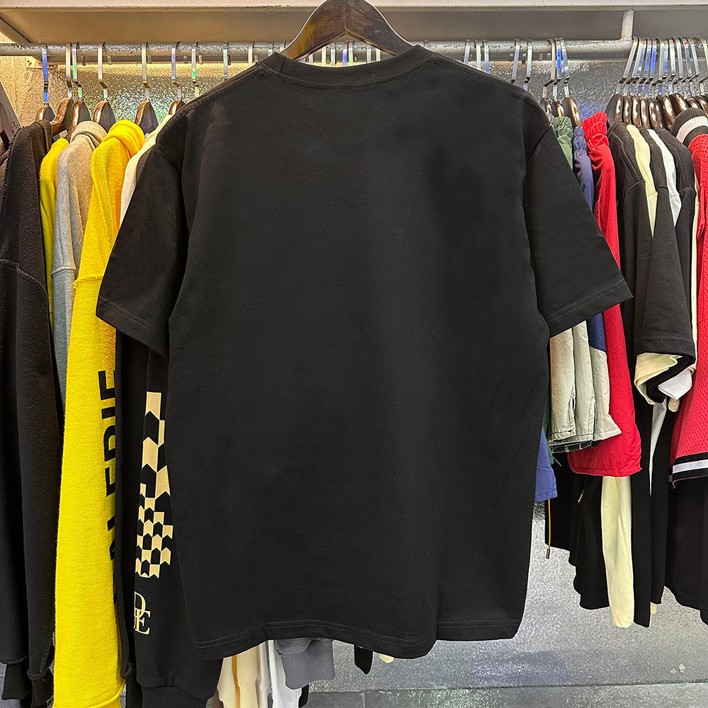 Rhude T-shirts Gustavia Hotel Printed Cotton Casual Short Sleeves Men's and Women's