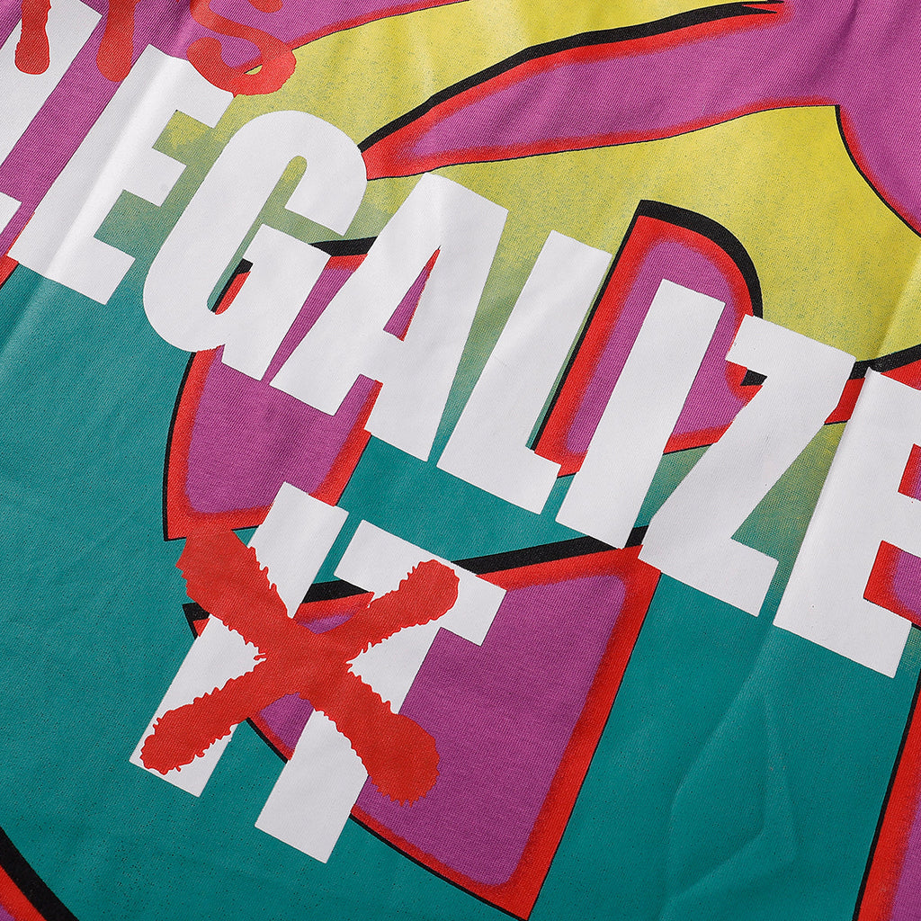 Godspeed T-shirts Biochemical Skull Poppy Print Cotton Casual Short Sleeve Men and Women