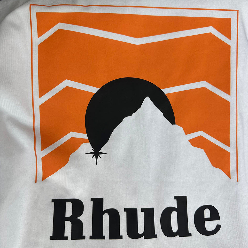 Rhude T-shirts Sunset Printing Cotton Casual Short Sleeve Men and Women