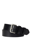 RALPH LAUREN Leather Roller-Buckle Belt Black