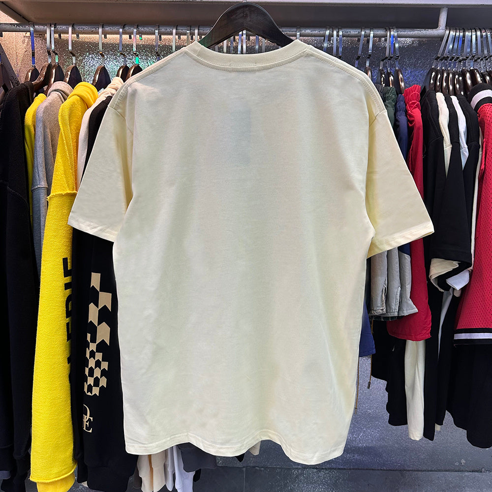Rhude T-shirts Gustavia Hotel Printed Cotton Casual Short Sleeves Men's and Women's