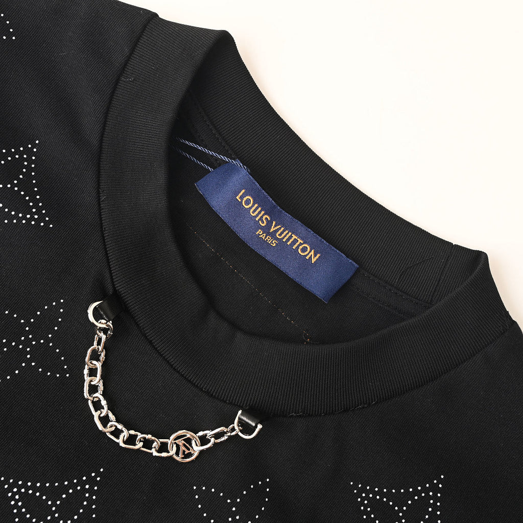 Louis Vuitton All-Over Chain Print Short-Sleeve T-Shirt