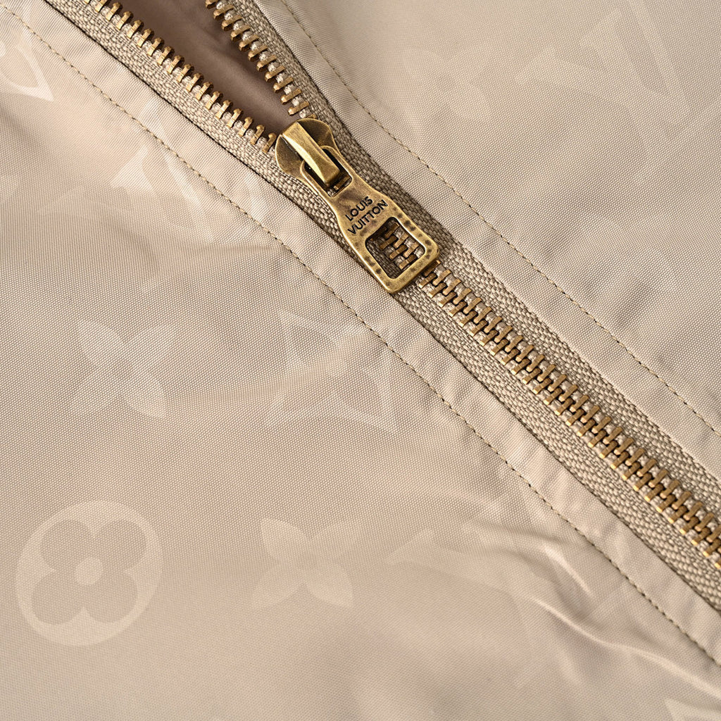 Louis Vuitton Monogram-Print Trench Coat-Style Zip Jacket with Cargo Pockets