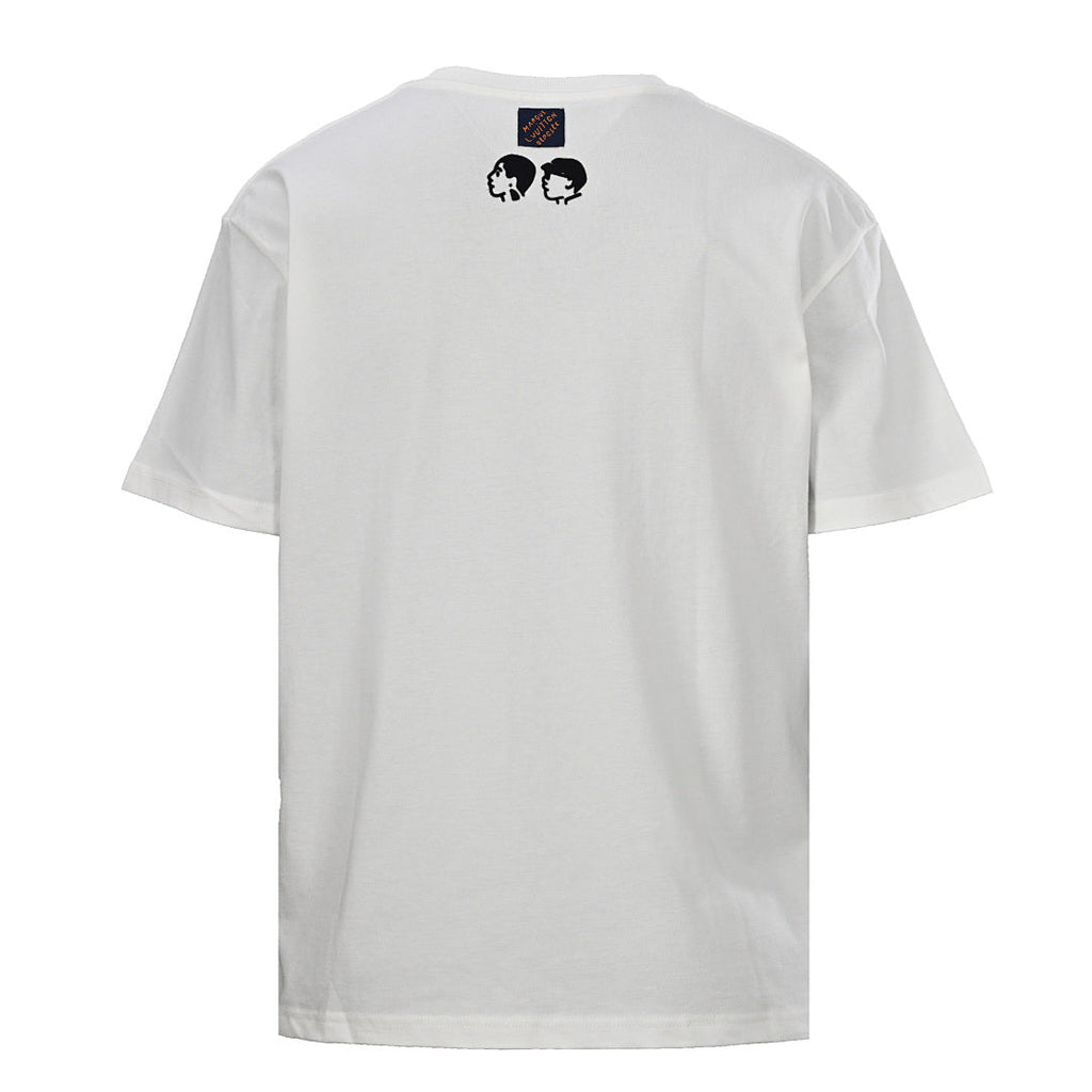 Louis Vuitton Heart-Flocked Print Short-Sleeve T-Shirt