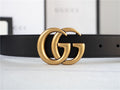 Gucci New Gold-Buckle Leather Belts for Men and Women
