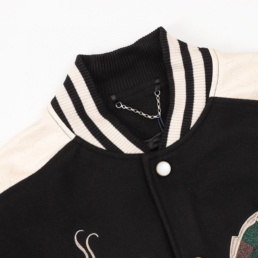 Louis Vuitton Chinese Dragon Embroidered & Paneled Baseball Jacket