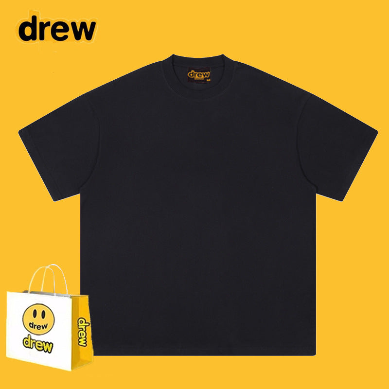 Drew T-shirts Graffiti Smiley Face Short Sleeve Loose Men