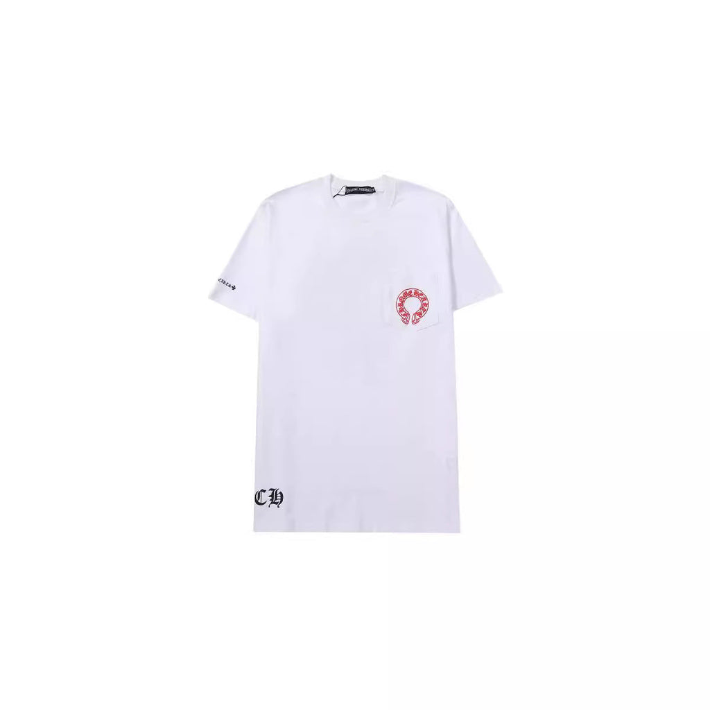 Chrome Heart T Shirts Horseshoe Stacked Cross Short Sleeve T-Shirt