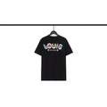 Chrome Heart T Shirts Croix Cross Color Leather Printed Short Sleeve T-Shirt