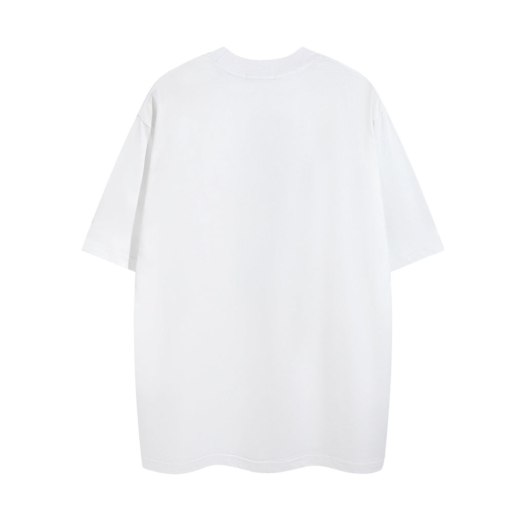 Rhude T-shirt Micro Label Flower Letter Print Pattern Short Sleeve T-shirt