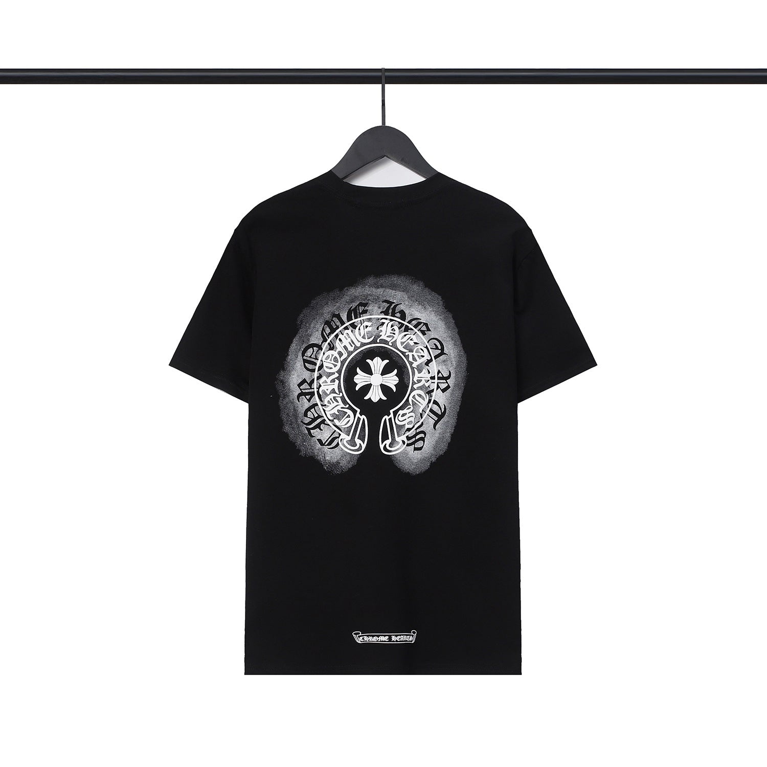 Chrome Heart T Shirts Sanskrit cross logo short-sleeved men's T-shirt