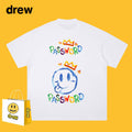 Drew T-shirts Short Sleeve T-shirt Smiley Face Letter Print