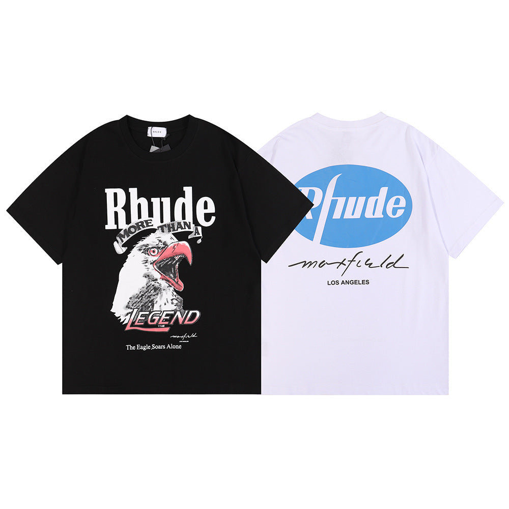 Rhude T-shirt Micro Eagle Letter Print Short Sleeve T-shirt