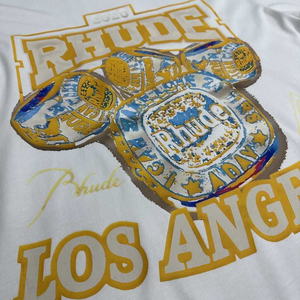 Rhude T-shirt Micro Label Champion Ring Printed Short Sleeve T-shirt