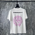 Chrome Heart T Shirts Chrome Hearts Pink Sanskrit Short Sleeve T-Shirt