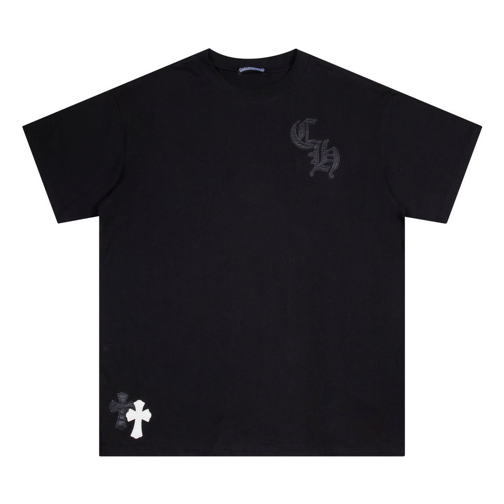 Chrome Heart T Shirts Croix Printed Short Sleeve T-Shirt Loose