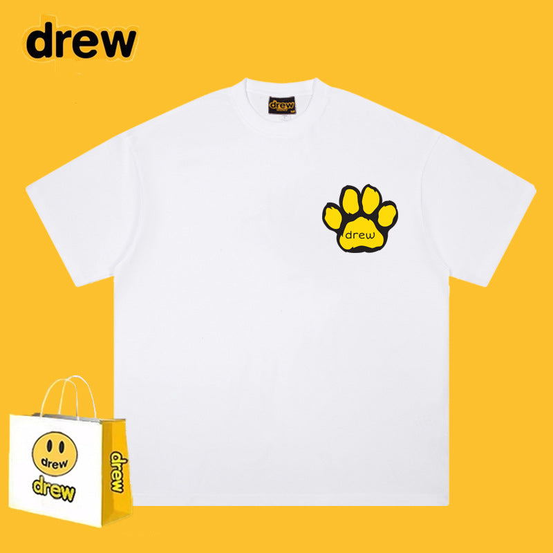 Drew T-shirts Short Sleeve Smiley round Neck Short Sleeve