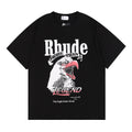 Rhude T-shirt Micro Eagle Letter Print Short Sleeve T-shirt