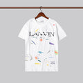 Gallery Dept T-shitrs Summer Vintage Splash-Ink Letter T-shirt Short Sleeve Men