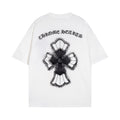 Chrome Heart T Shirts Croix Cross Leather Printed Short Sleeve T-Shirt