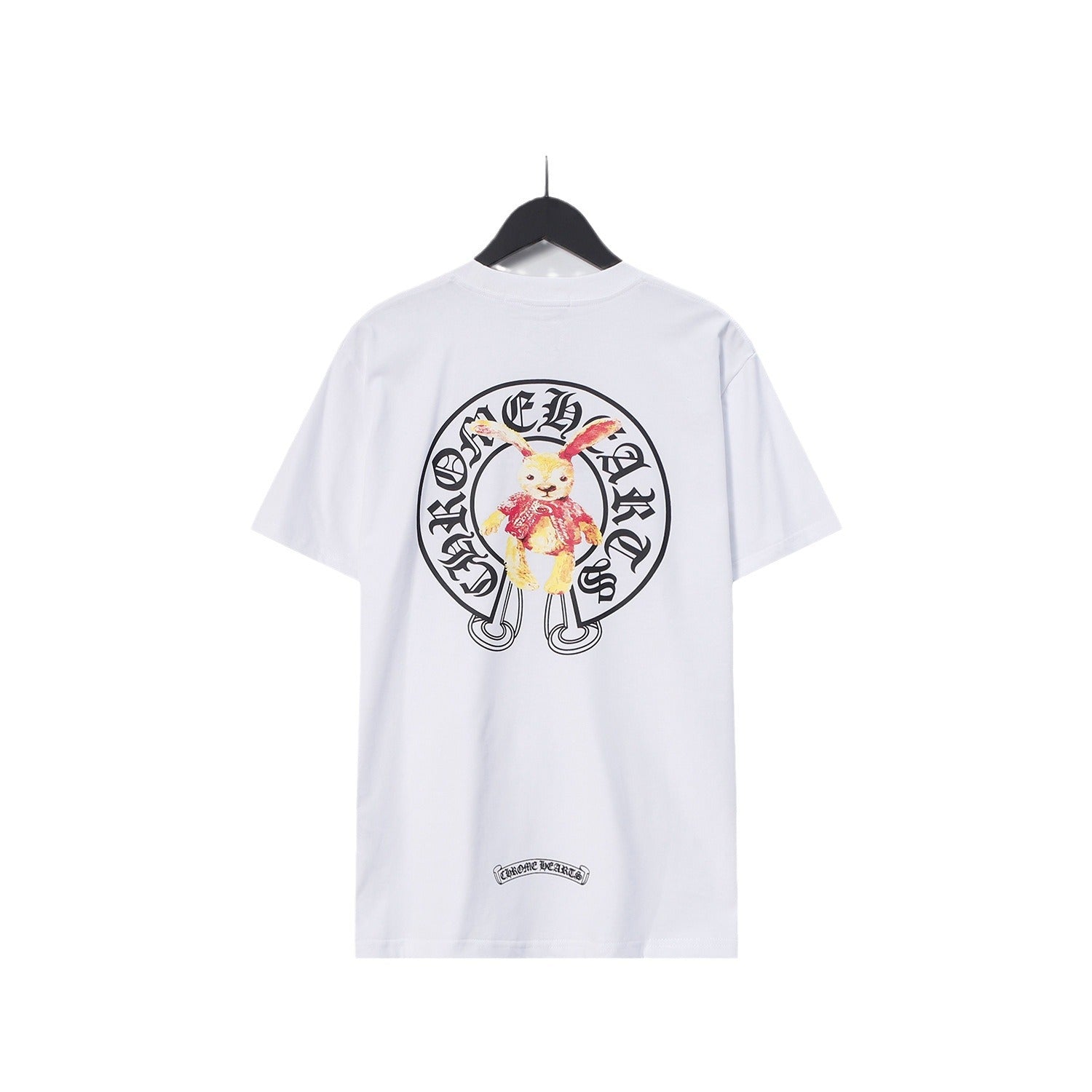 Chrome Heart T Shirts Croix Cross Leather Printed Short Sleeve T-Shirt