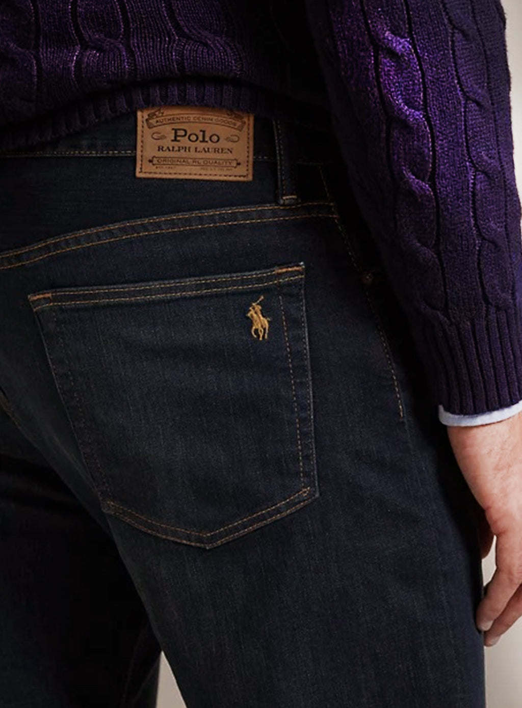 RALPH LAUREN Hampton Straight Leg Denim Jeans Blue