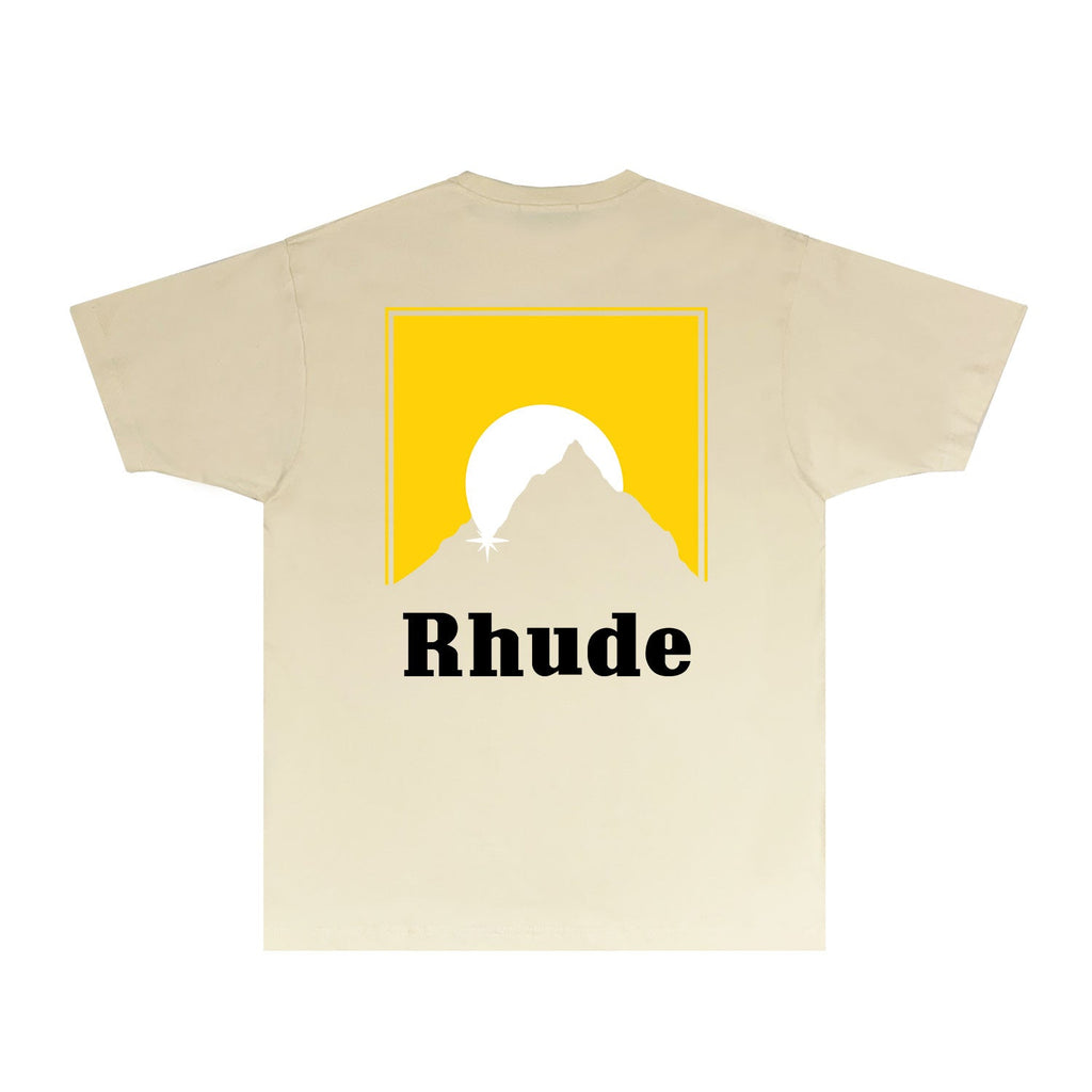 Rhude T-shirts Printed Trendy Pure Cotton