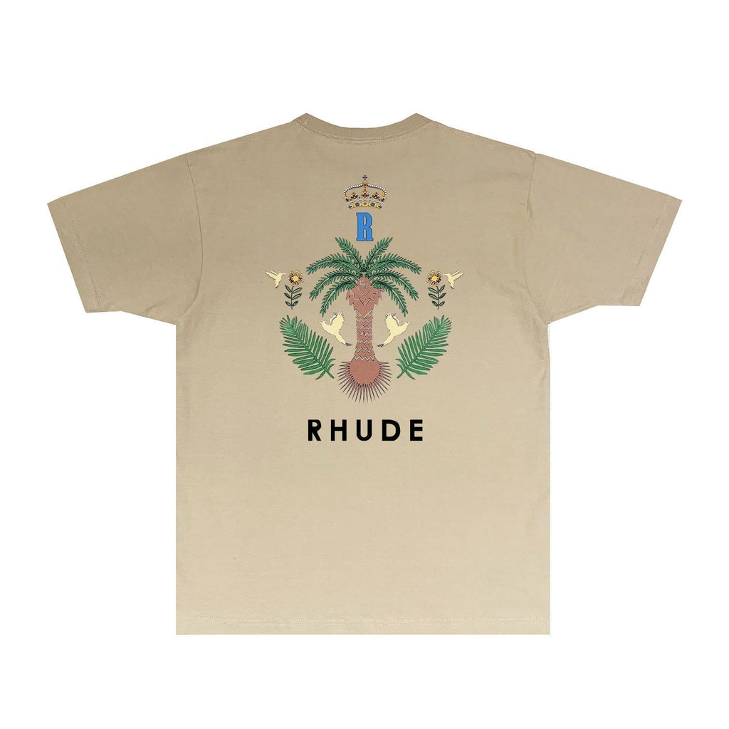 Rhude T-shirts Printed Trendy Pure Cotton