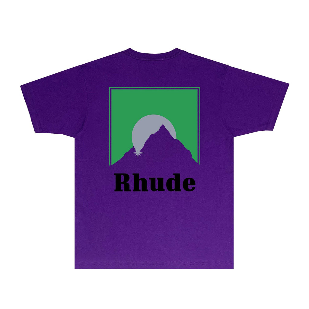 Rhude T-shirts Printed Trendy Pure Cotton