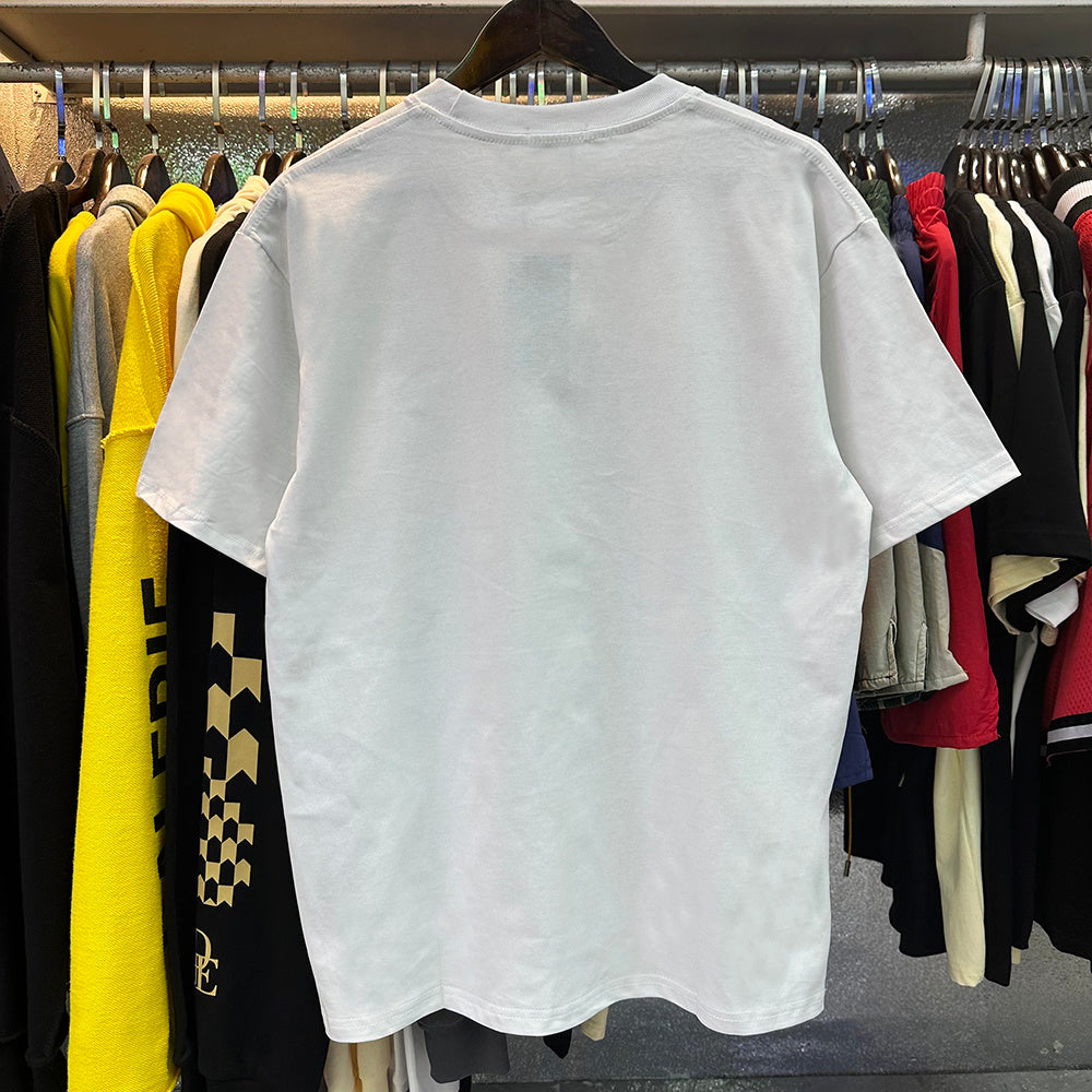 Rhude T-shirts Gustavia Hotel Printed Cotton Casual Short Sleeves Men's and Women's