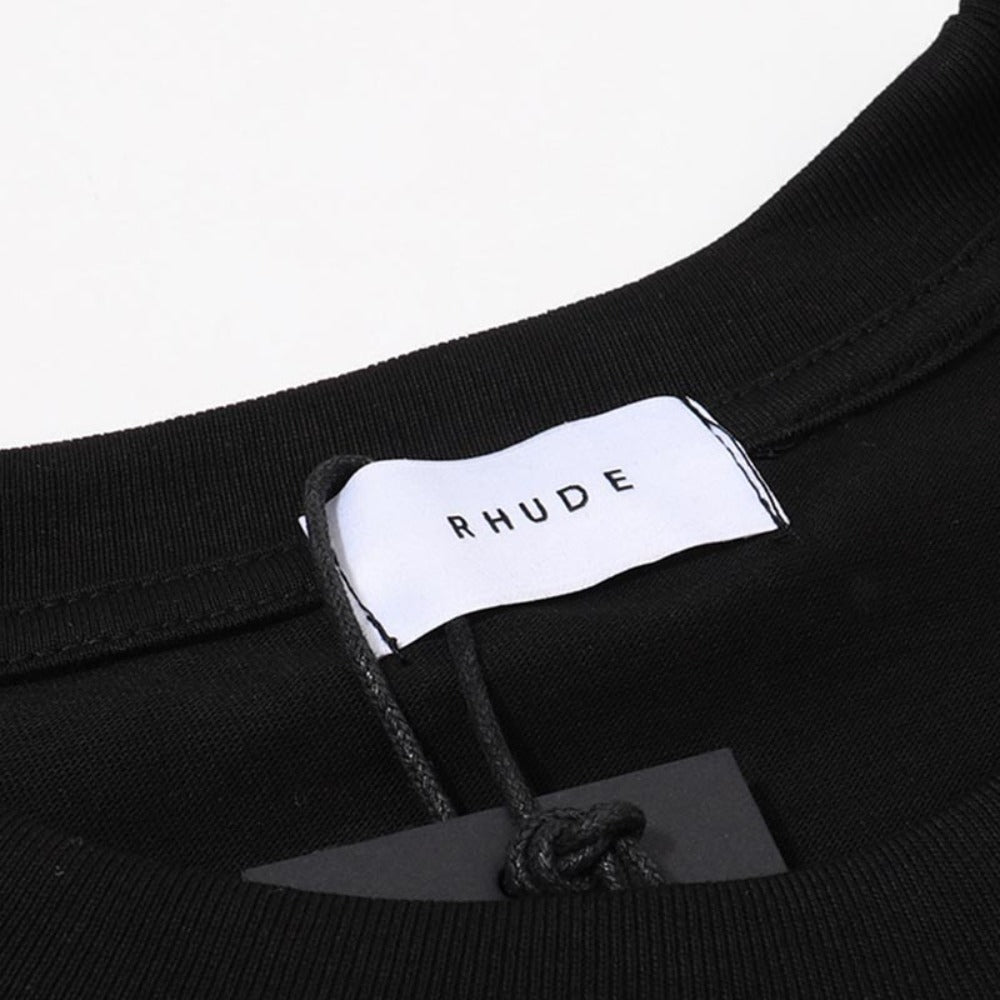 Rhude T-shirts Cotton Short Sleeves Men and Women