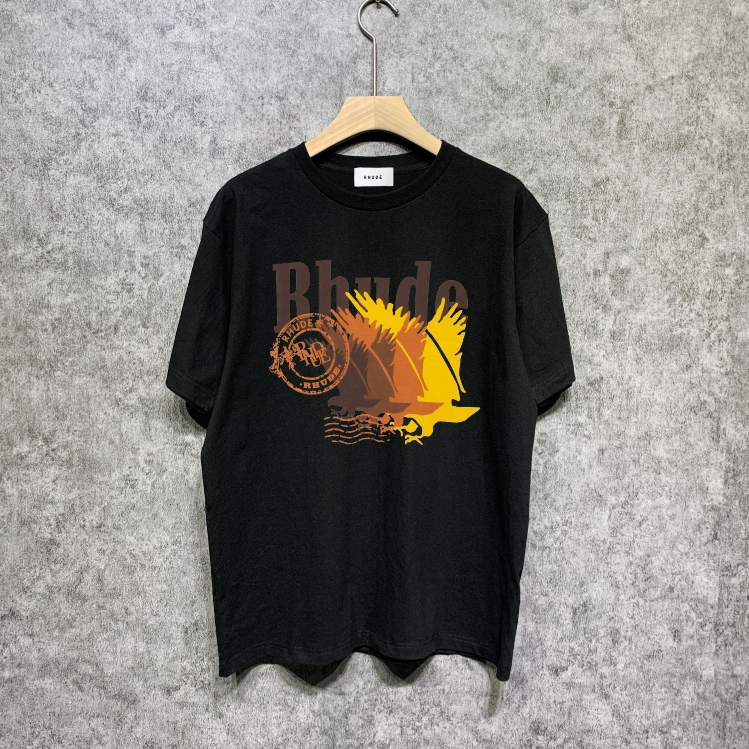 Rhude T-shirts Printed Trendy Pure Cotton
