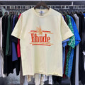 Rhude T-shirts Eagle Rossa Printed Cotton Casual Short Sleeve Men and Women