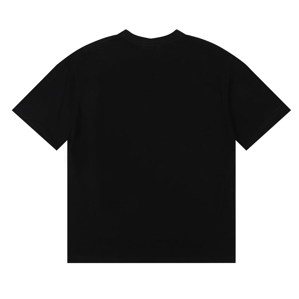 Rhude T-shirts Beach Coconut House Printed Cotton Casual Crew Neck Short Sleeve Men and Women