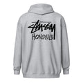 Stussy Honolulu Fleece Zip-Up Hoodie in Grey C
